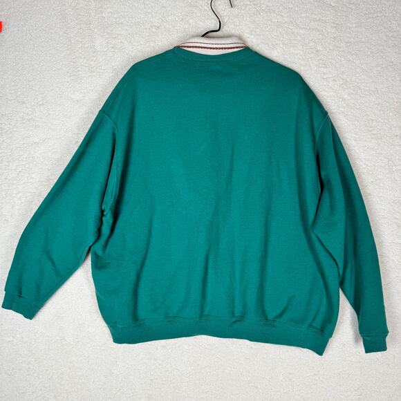 Sunburst Morning Sun Vintage Collared Sweatshirt Embellished Womens L Grannycore - Picture 3 of 5